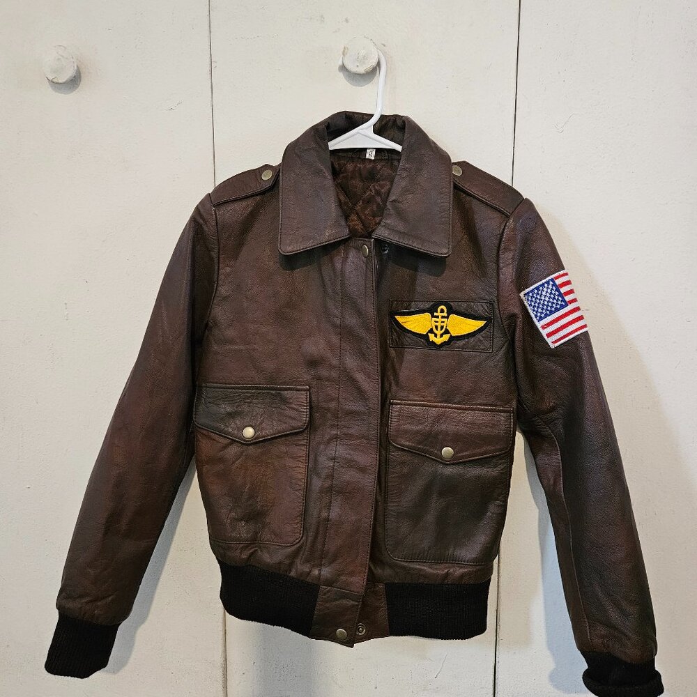 Captain Marvel Carol Danvers Flight Bomber Jacket Vintage Style Flight XS